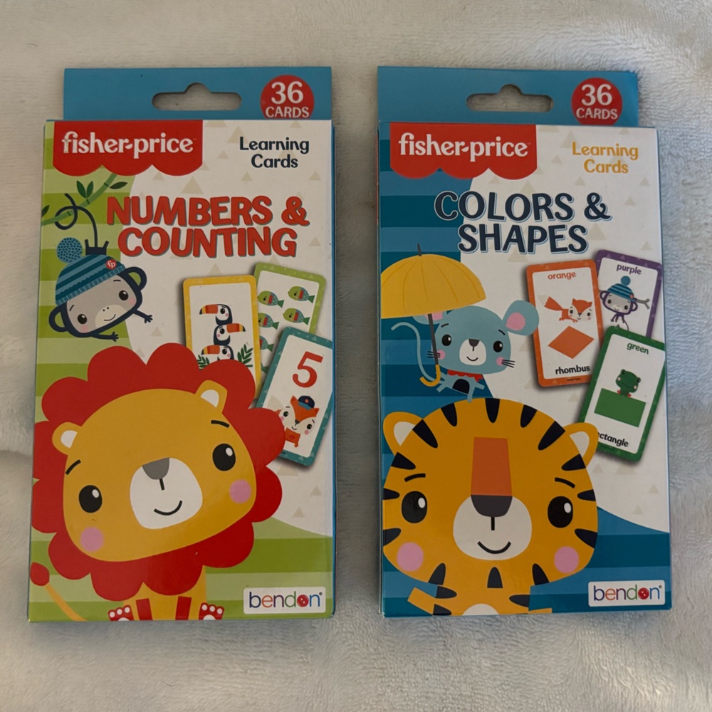 NWT Fisher-Price Educational Cards - Numbers & Counting, and Colors & Shapes